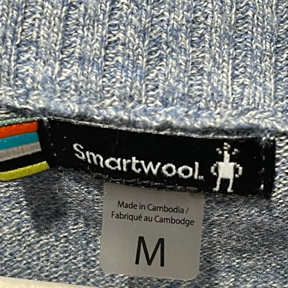 Smartwool Sparwood Quarter Zip Wool Blend Sweater Layering Gorpcore Size Medium - Picture 5 of 7